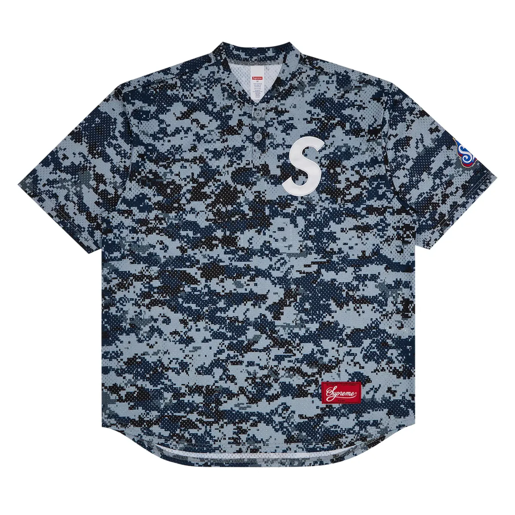 Supreme S Logo Baseball Henley (SS25) Digi Camo