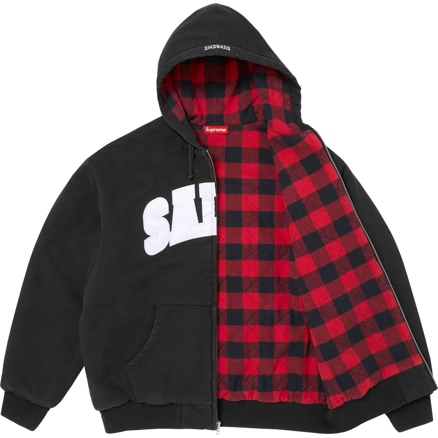 Supreme SALEM Zip Up Hooded Sweatshirt Black - Image 2