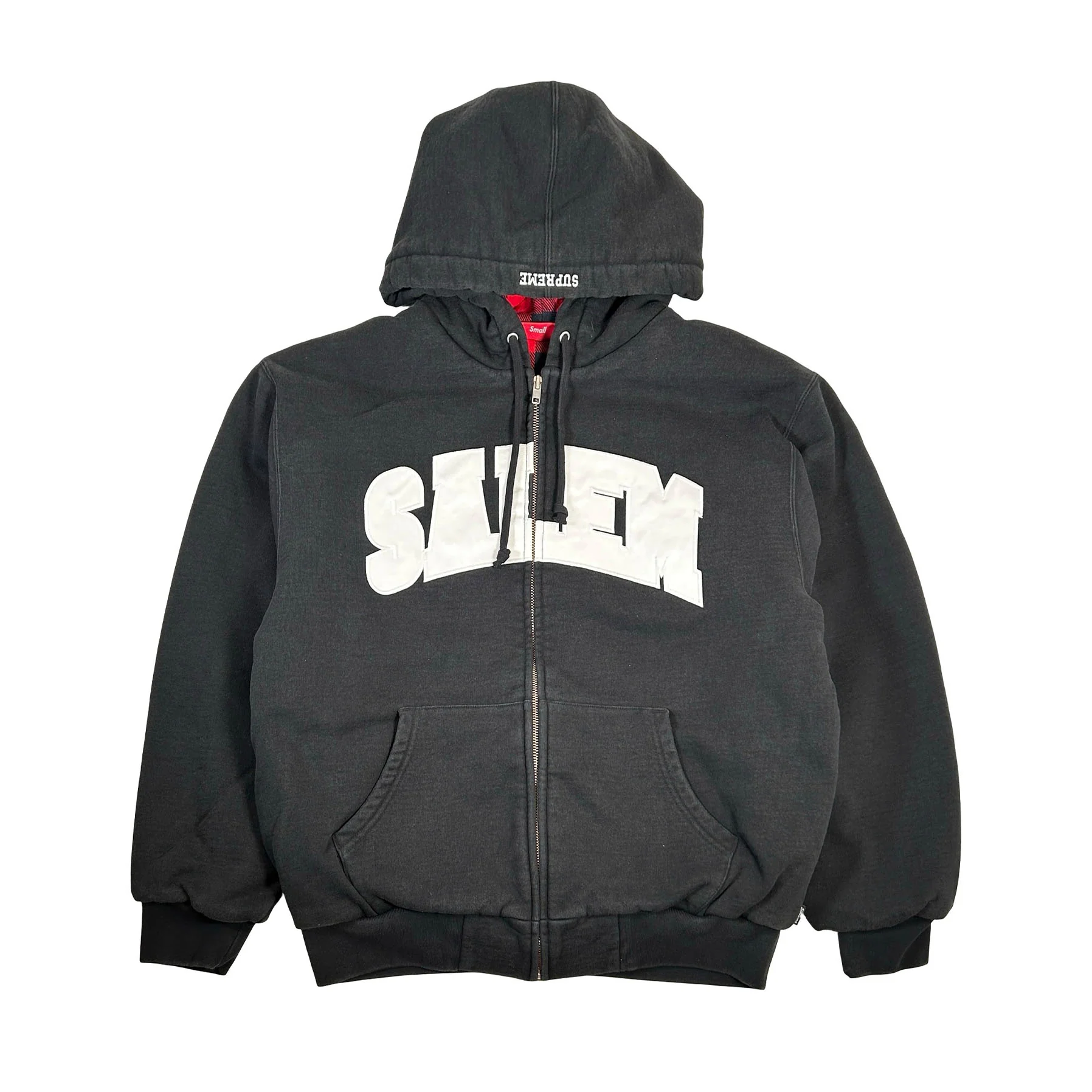 Supreme SALEM Zip Up Hooded Sweatshirt Black [USED] - S (Used)