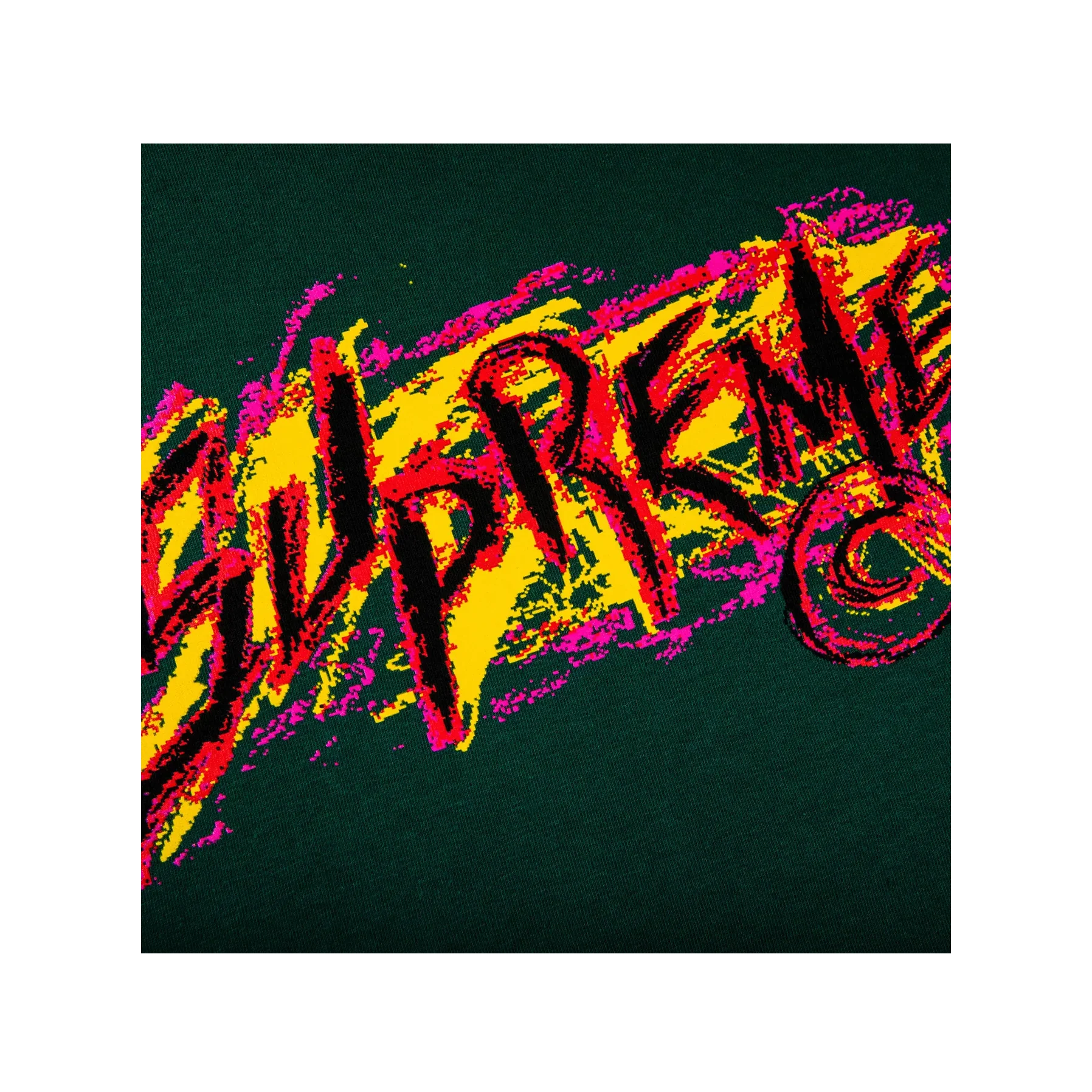 Supreme Scratch Tee Dark Green [USED] - L (Used) - Image 2