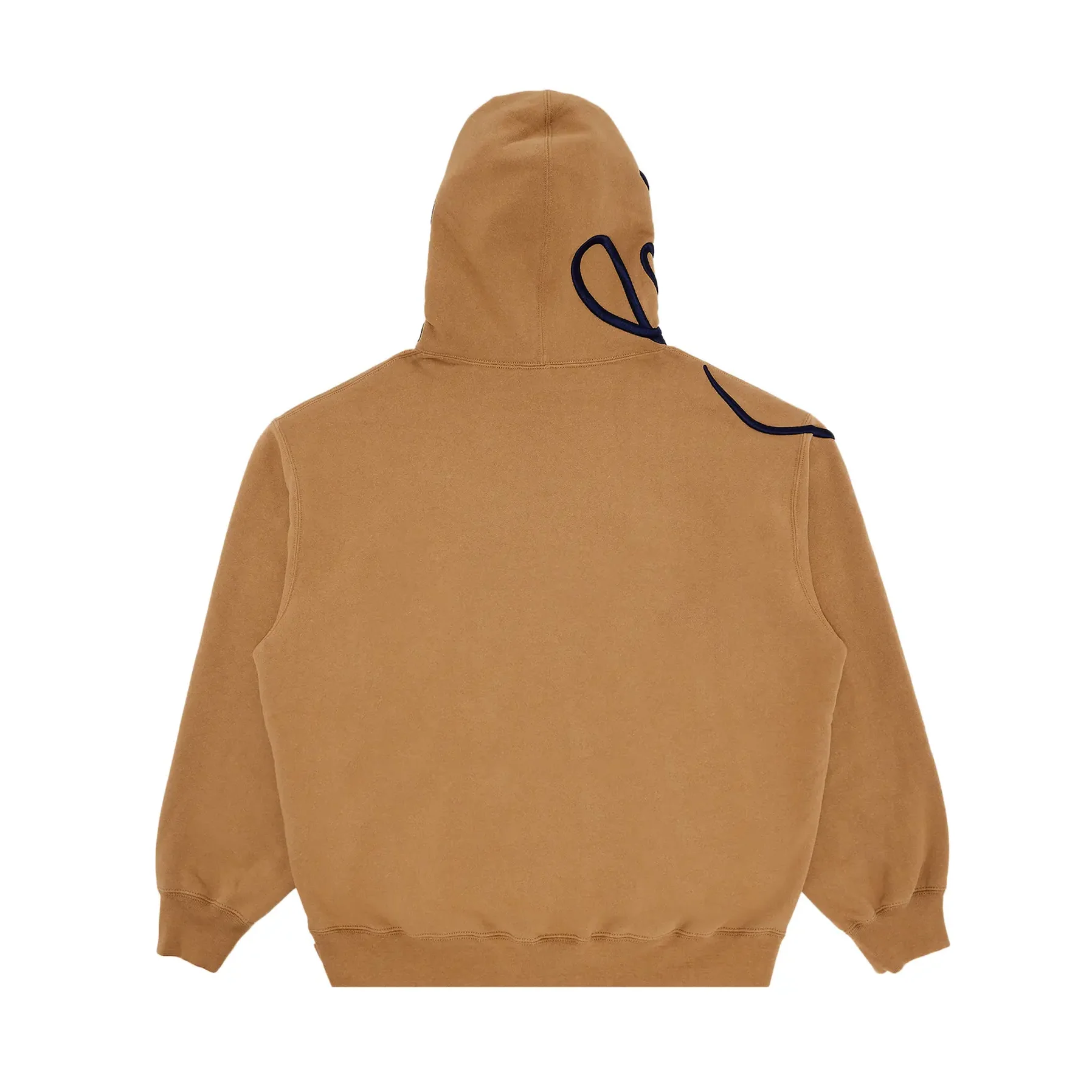 Supreme Shoulder Script Hooded Sweatshirt Brown - Image 2