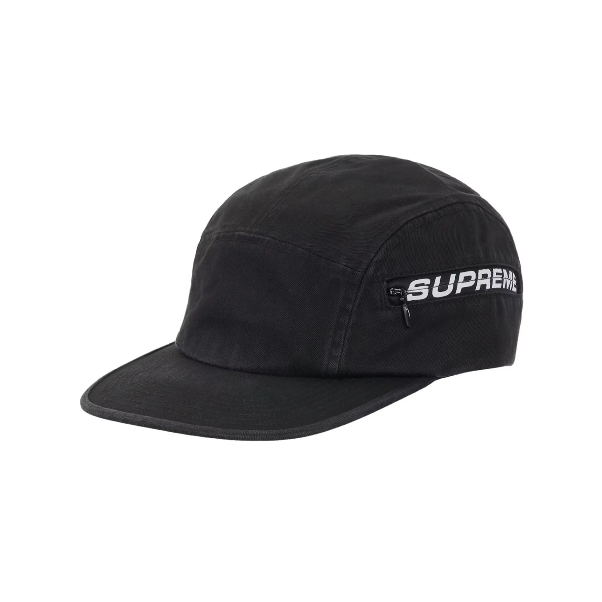 Supreme Side Zip Camp Cap (SS26) Black