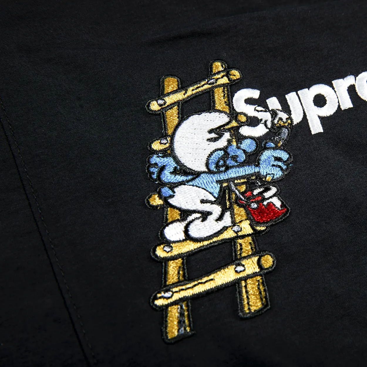 Supreme Smurfs GORE-TEX Shell Jacket Black [USED] - L (Used) - Image 2