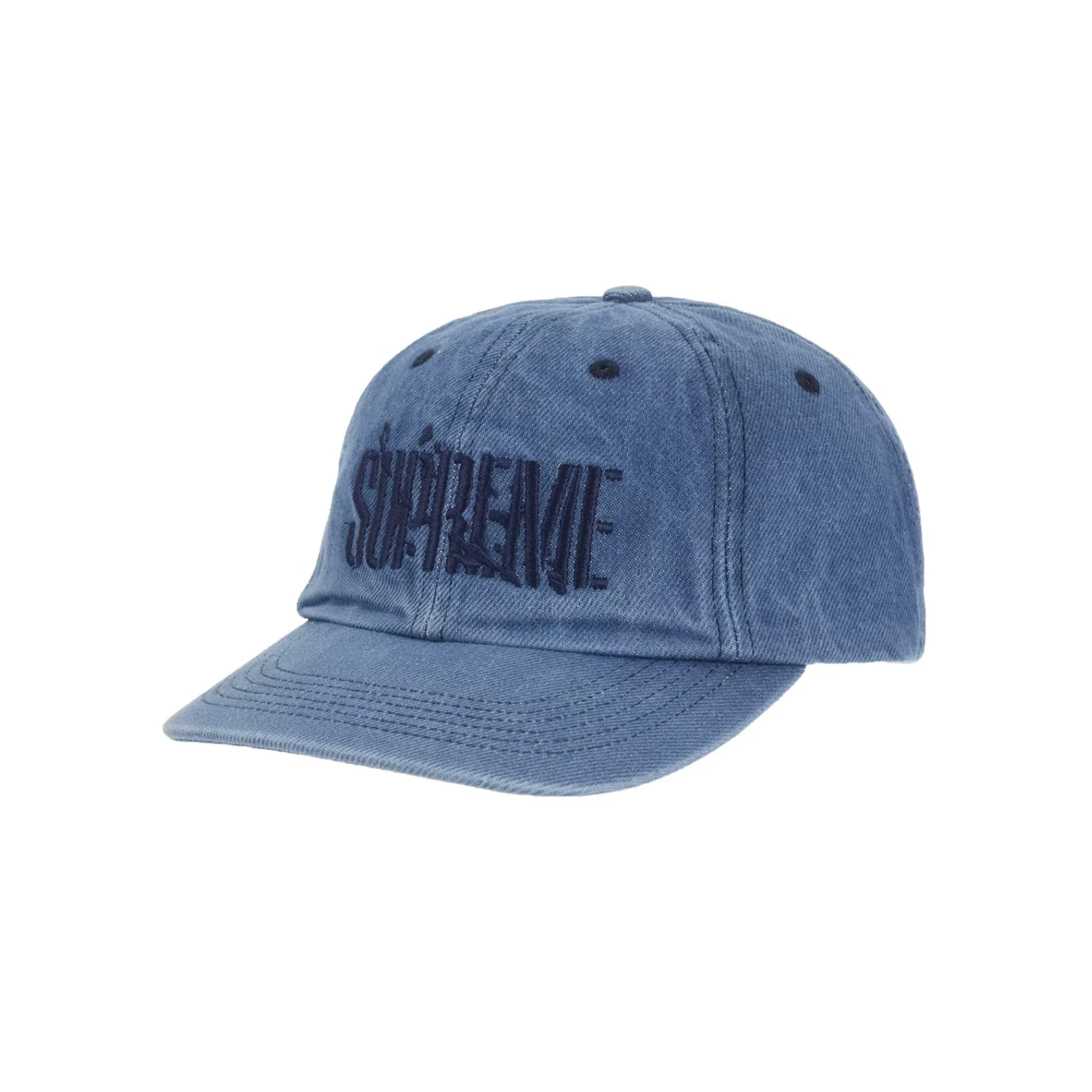 Supreme Splatter 6-Panel Blue Denim
