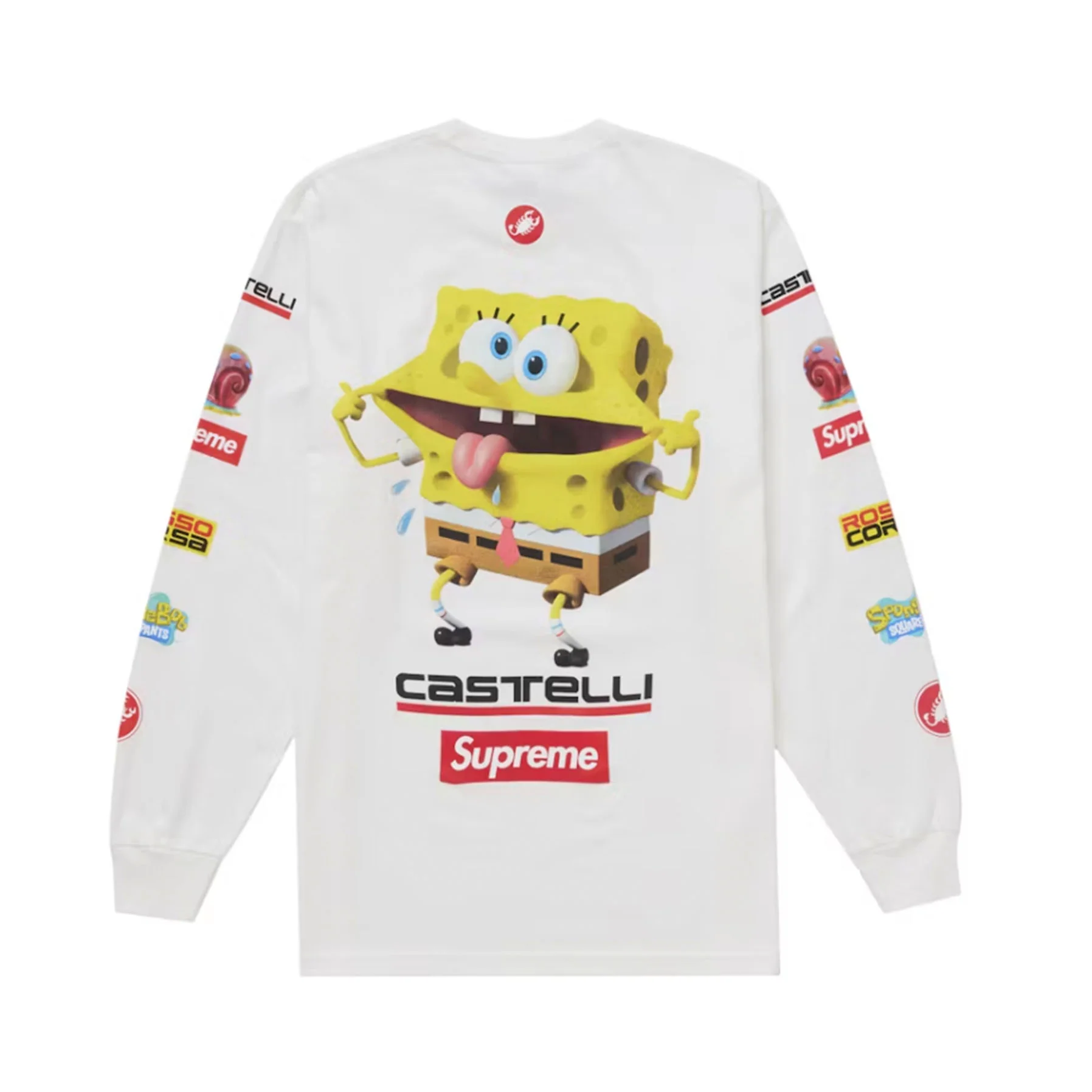 Supreme SpongeBob/Castelli Racing L/S Tee White