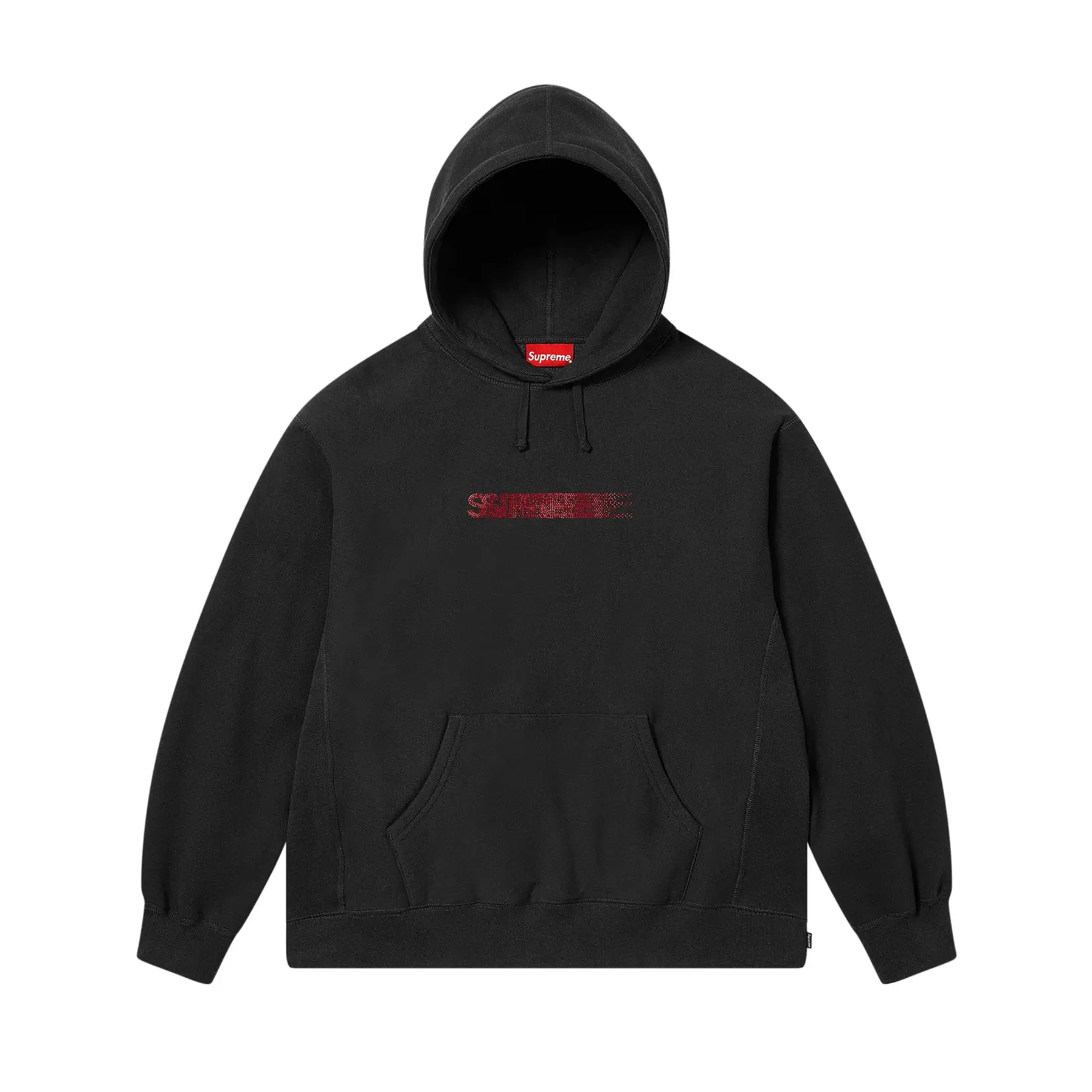 Supreme Swarovski Motion Logo Hooded Sweatshirt Black