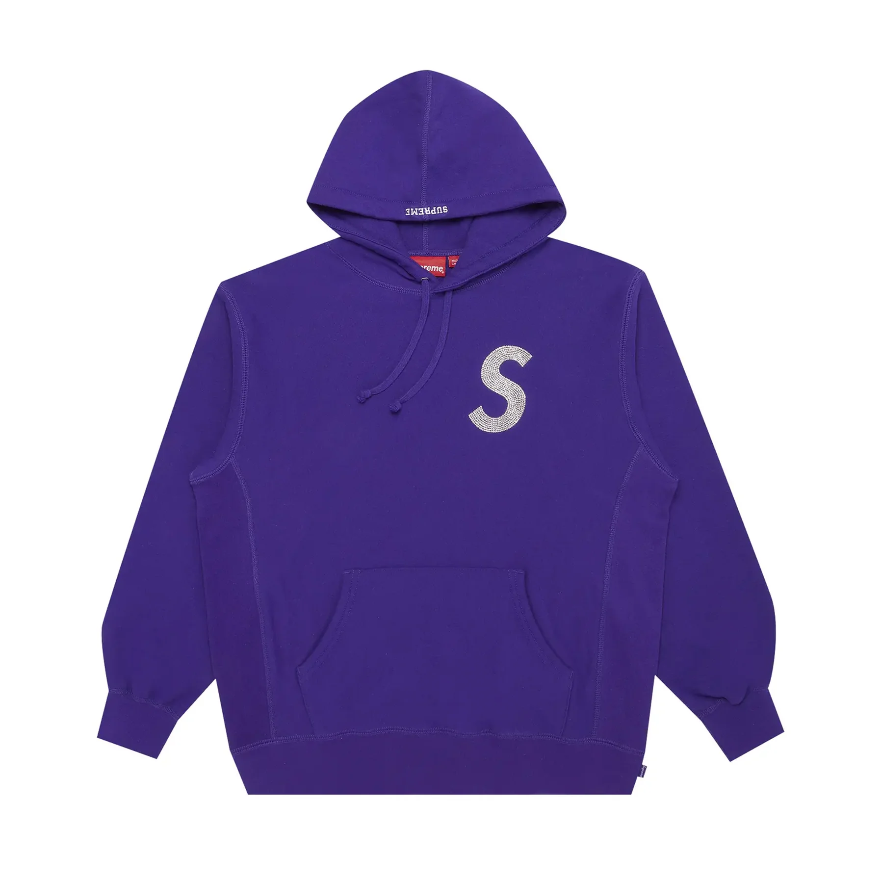Supreme Swarovski S Logo Hooded Sweatshirt Purple [USED] - M (Used)