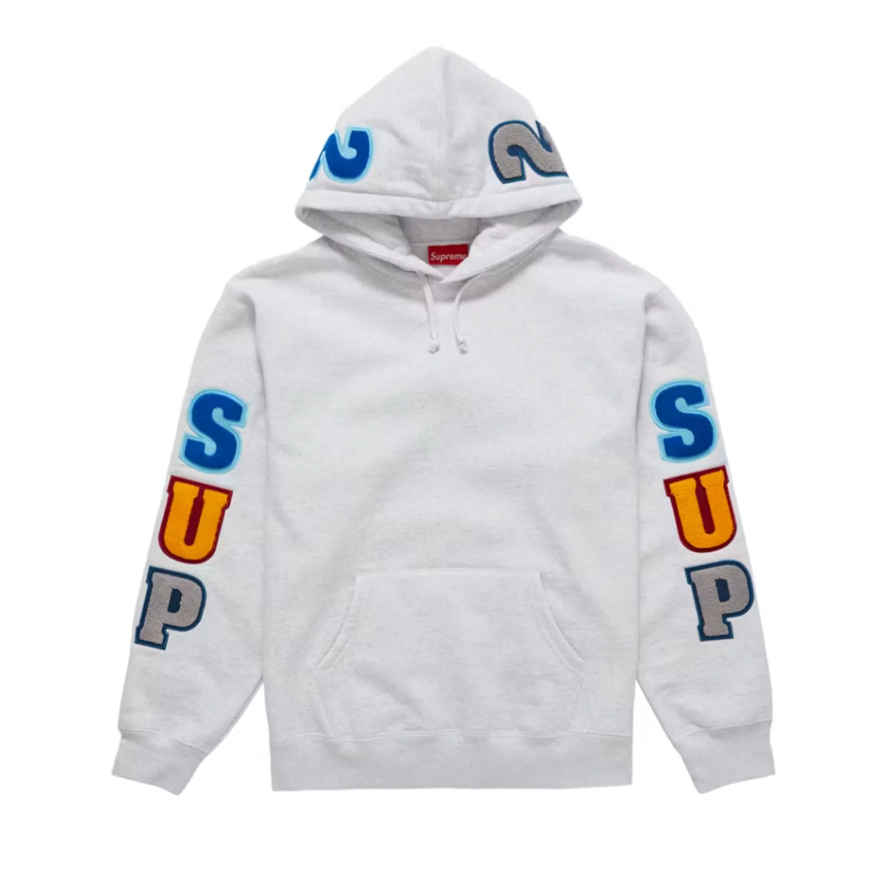 Supreme Team Chenille Hooded Sweatshirt Ash Grey [USED] - L (Used)