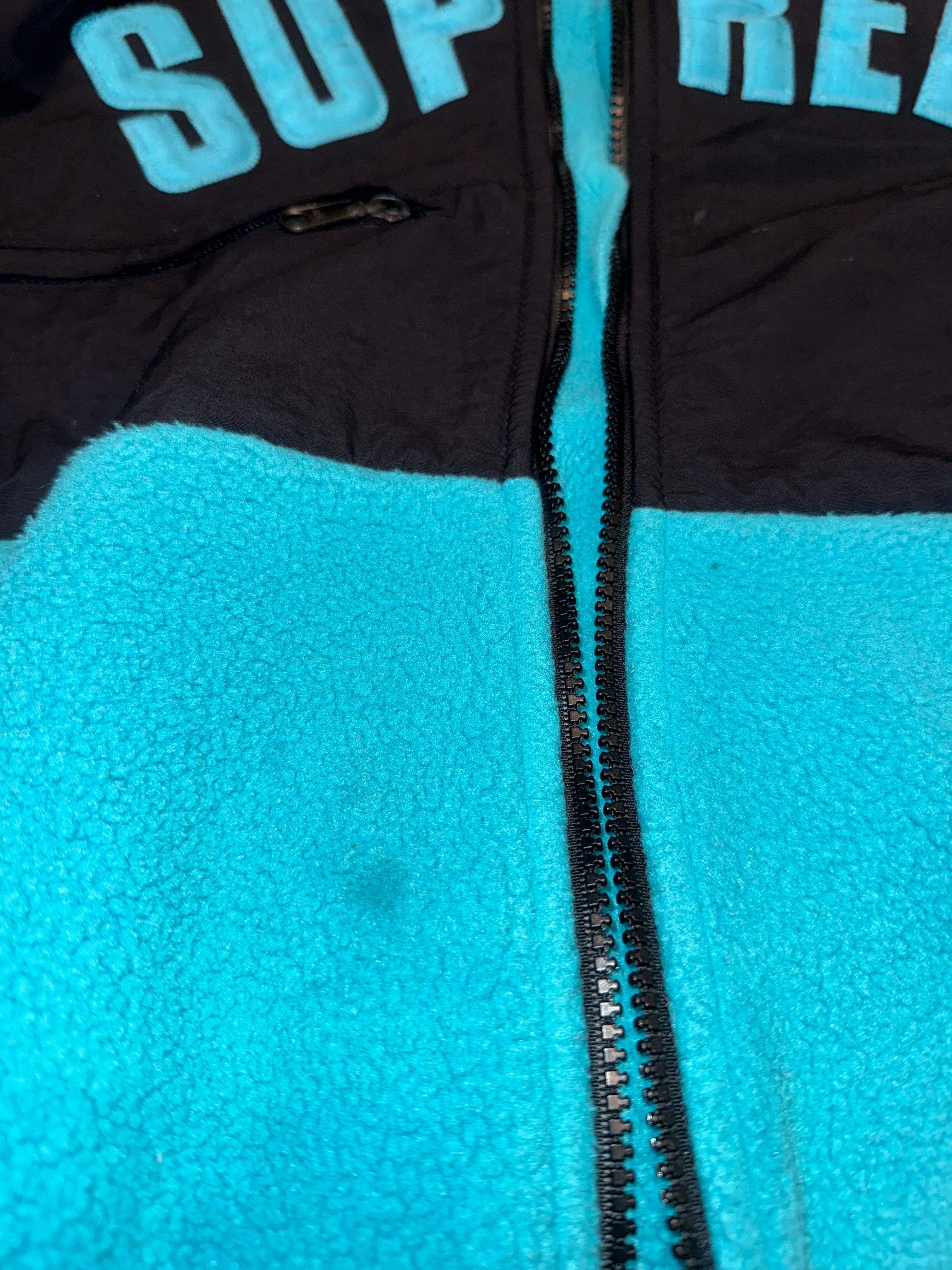 Supreme The North Face Arc Logo Denali Fleece Jacket Teal [USED] - XL (Used) - Image 3