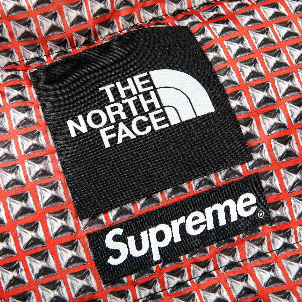 Supreme The North Face Studded Nuptse Jacket Red - Image 3