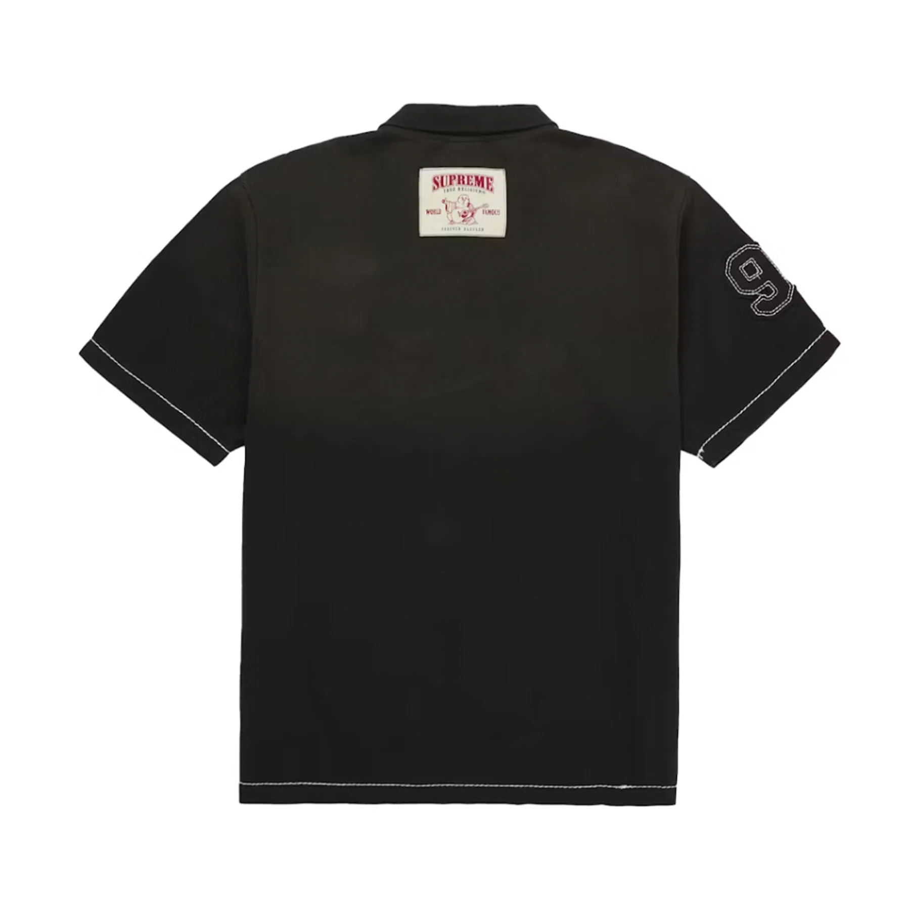 Supreme True Religion Applique Polo Black - Image 2