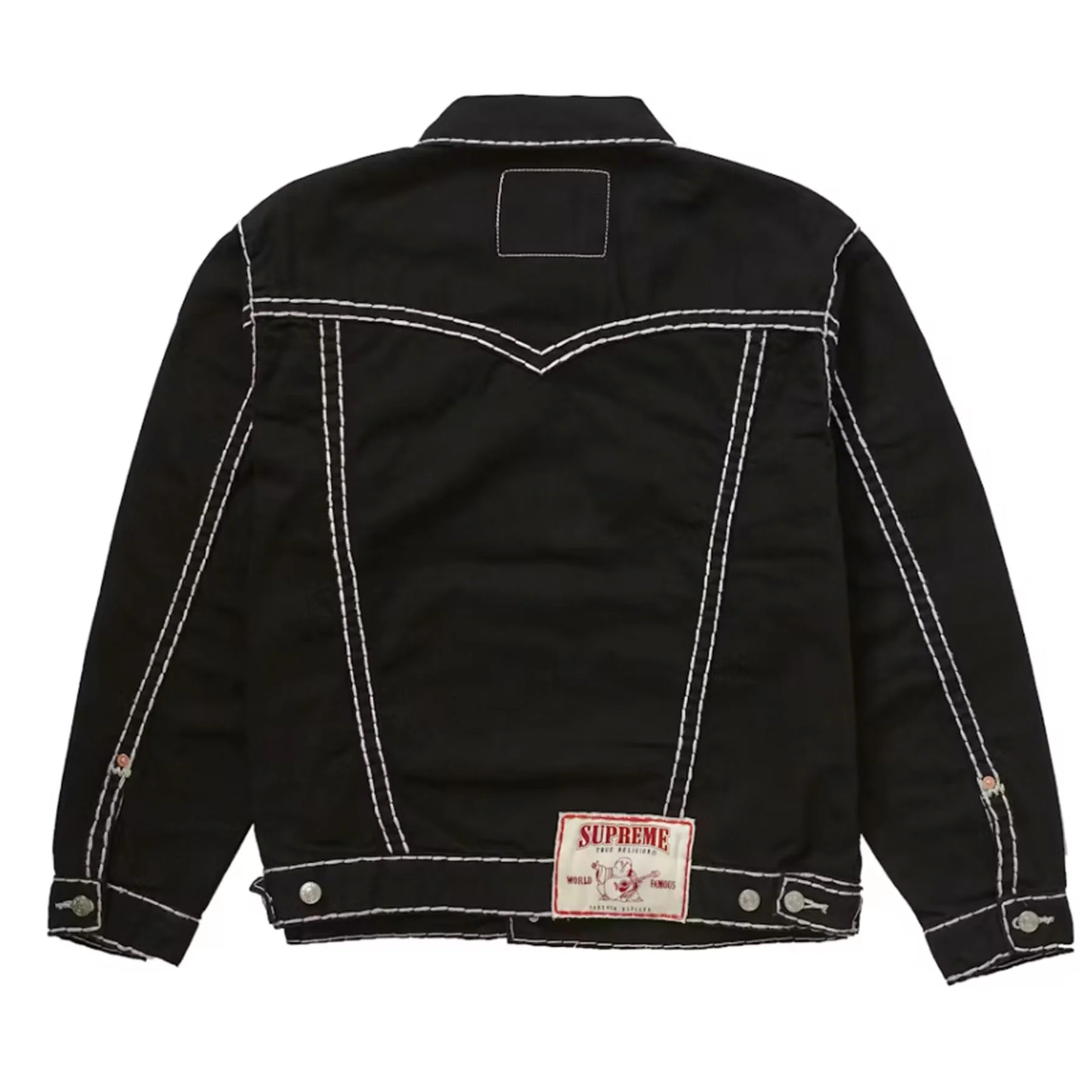 Supreme True Religion Denim Trucker Jacket Black [USED] - L (Used) - Image 2