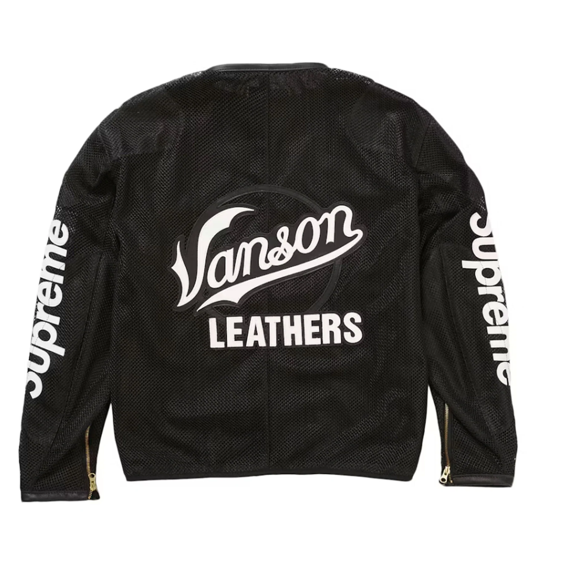 Supreme Vanson Leathers Cordura Mesh Jacket Black [USED] - XL (Used) - Image 2