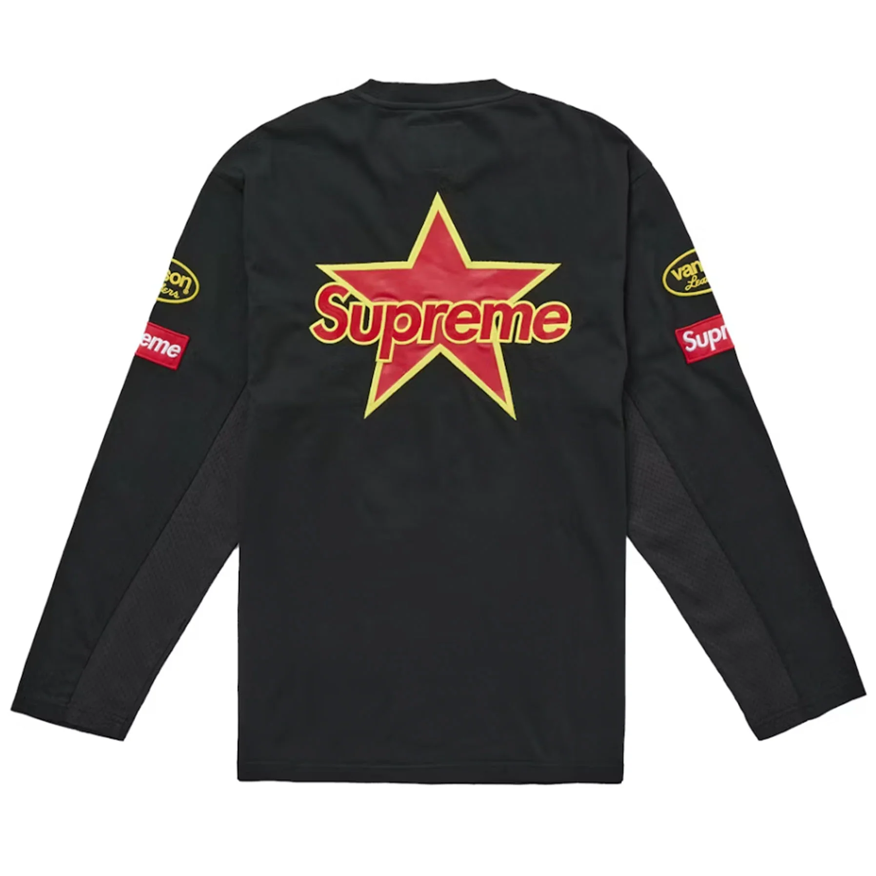 Supreme Vanson Leathers L/S Top Black [USED] - M (Used) - Image 2