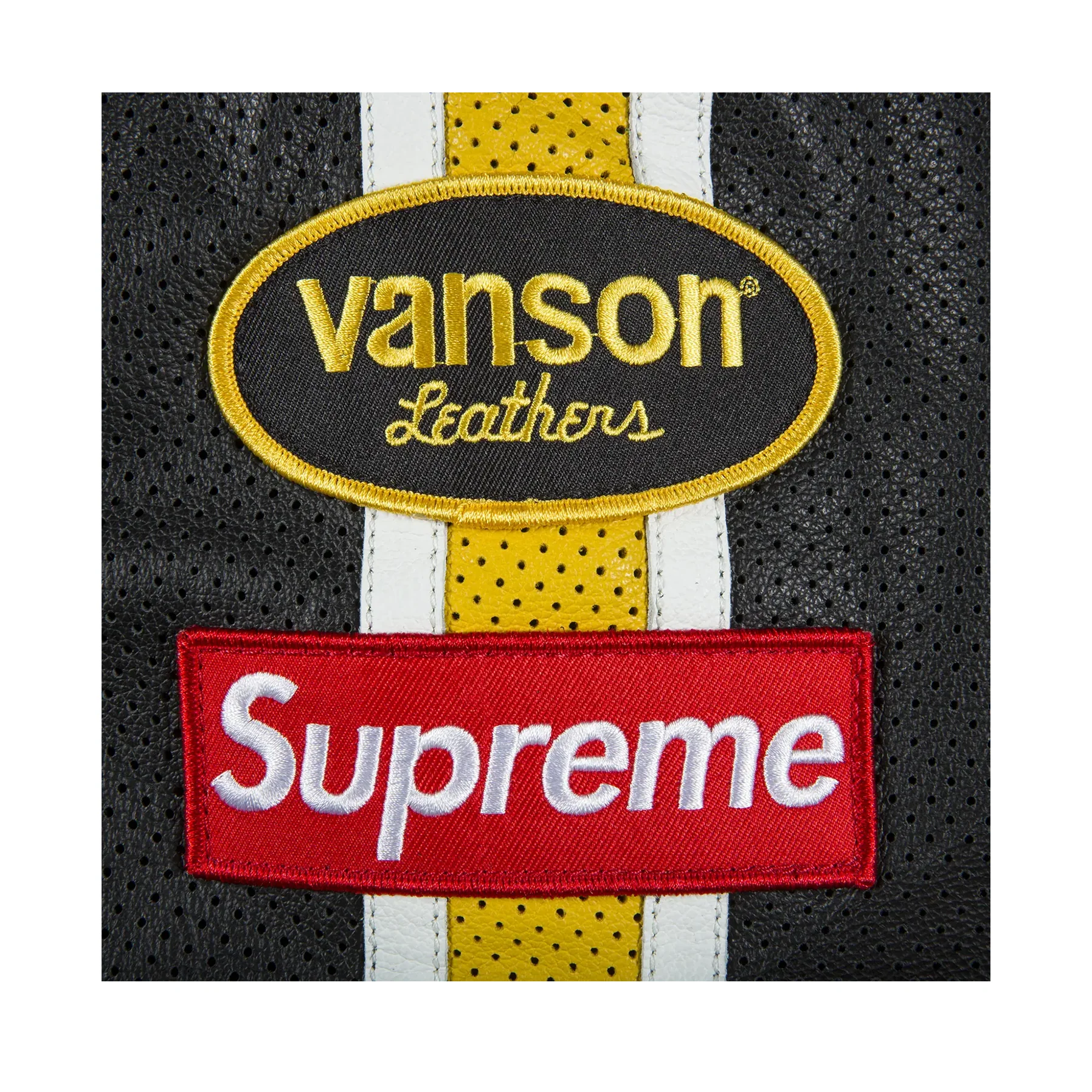 Supreme Vanson Leathers Perforated Bomber Jacket Black [USED] - XL (Used) - Image 2