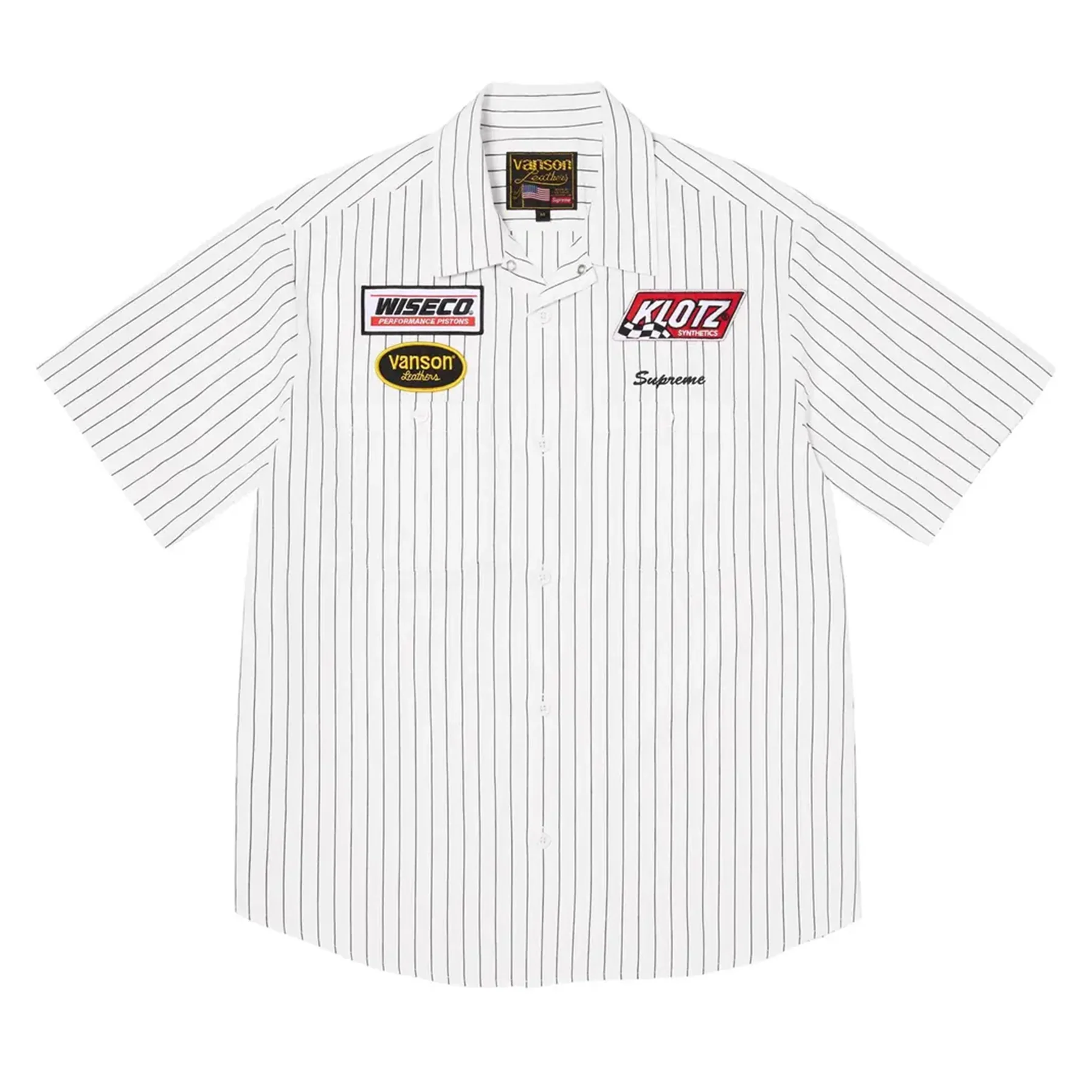 Supreme Vanson Leathers S/S Work Shirt Stripe [USED] - S (Used)