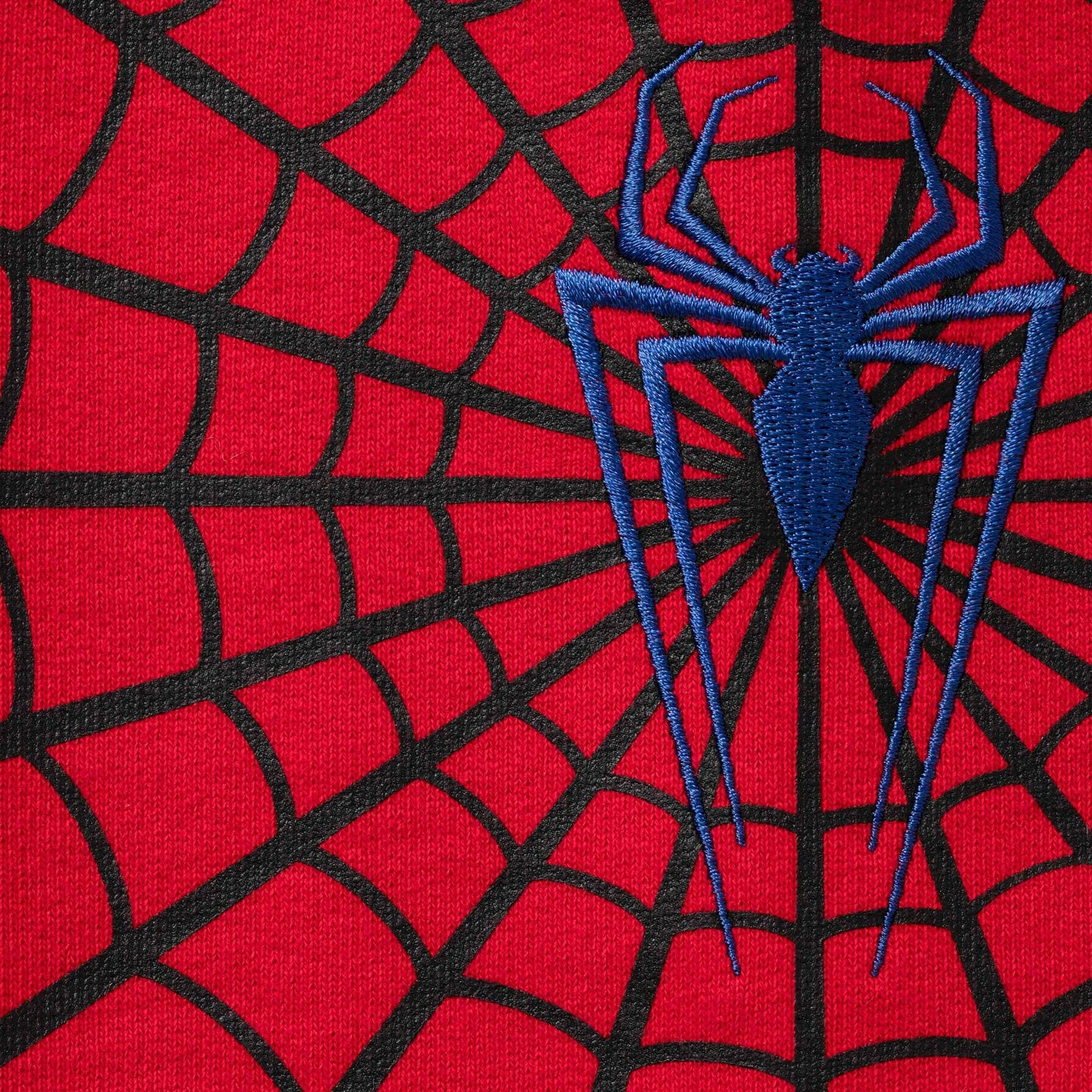 Supreme Vanson Leathers Spider-Man Zip Up Hooded Sweatshirt Red - Image 3