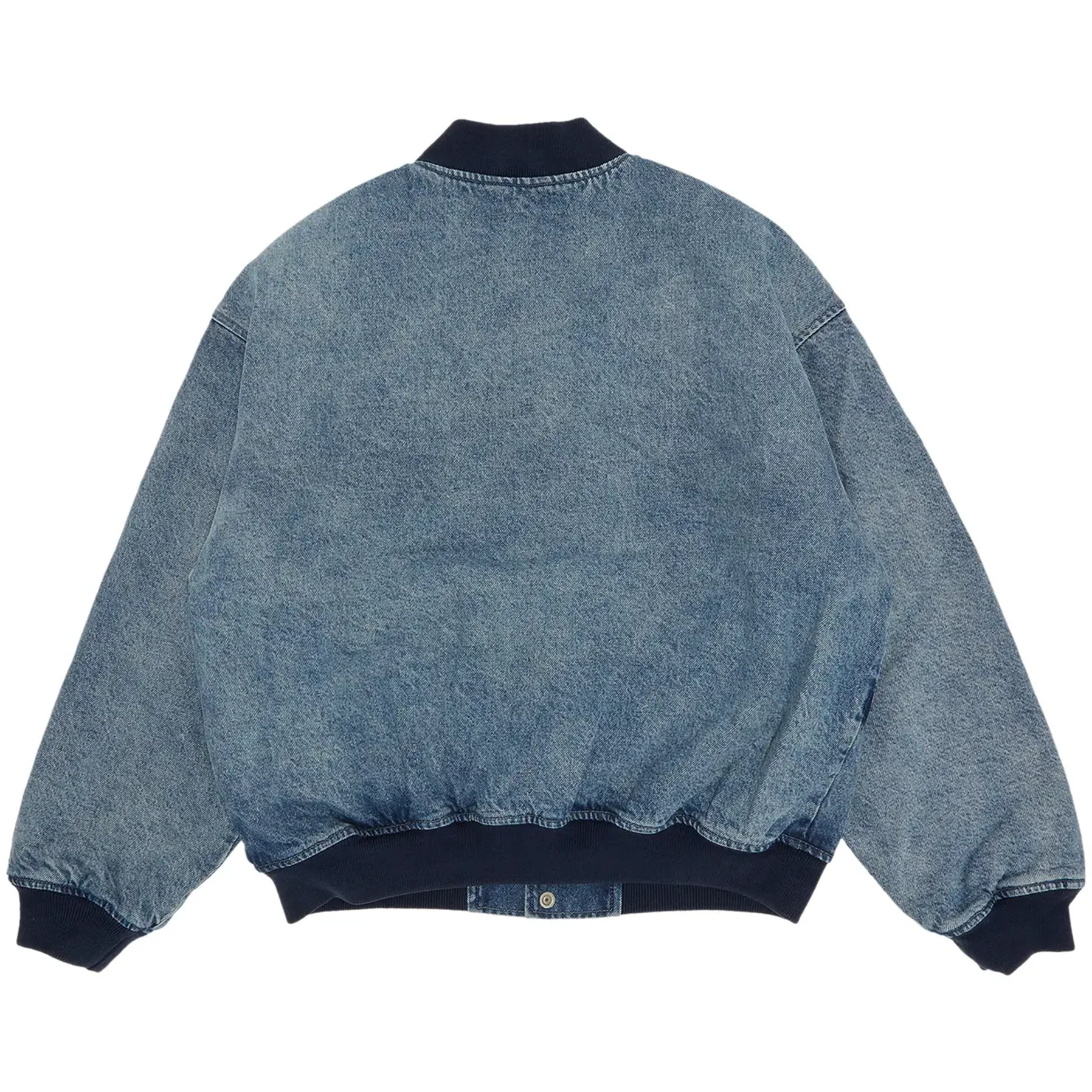 Supreme Washed Knockout Denim Varsity Jacket Washed Blue [USED] - S (Used) - Image 2