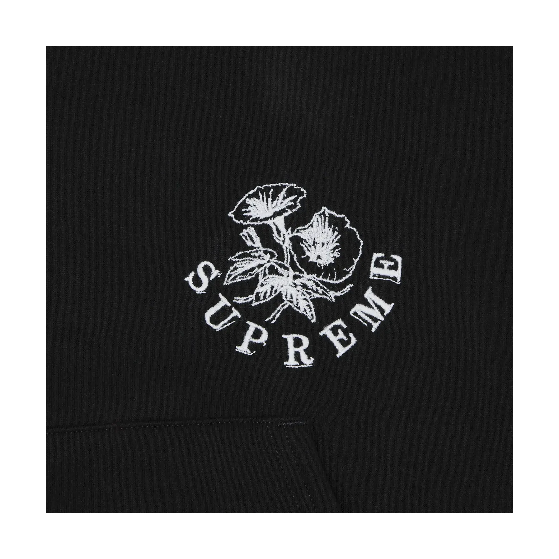 Supreme Wild Embroidered Hooded Sweatshirt Black [USED] - M (Used) - Image 3