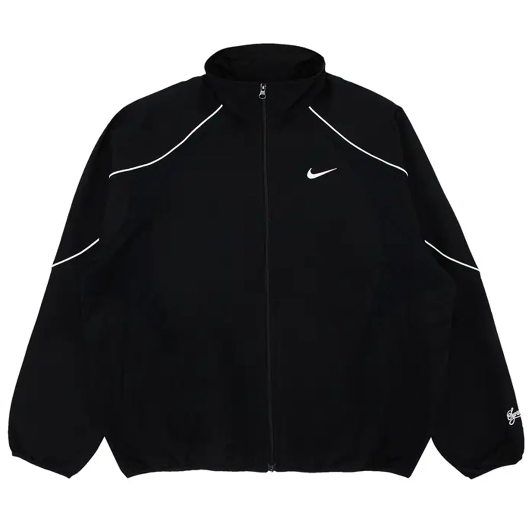 Supreme x Nike Track Jacket 'Black' [USED] - M (Used) - Image 2