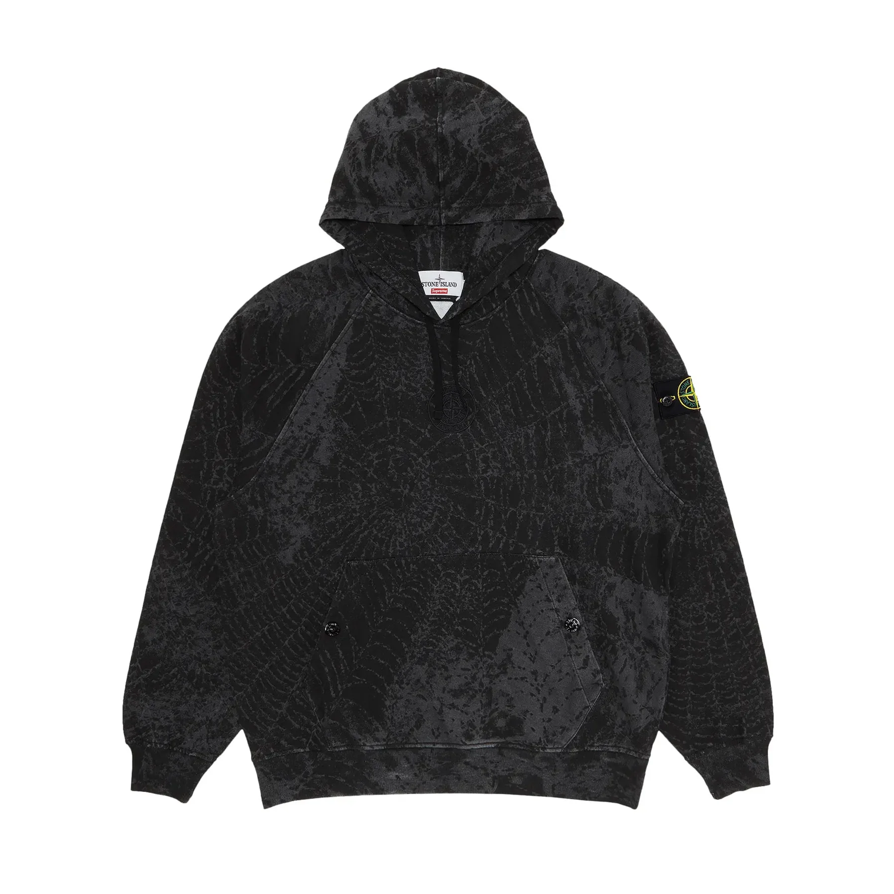 Supreme x Stone Island Hooded Sweatshirt 'Black' [USED] - XL (Used)