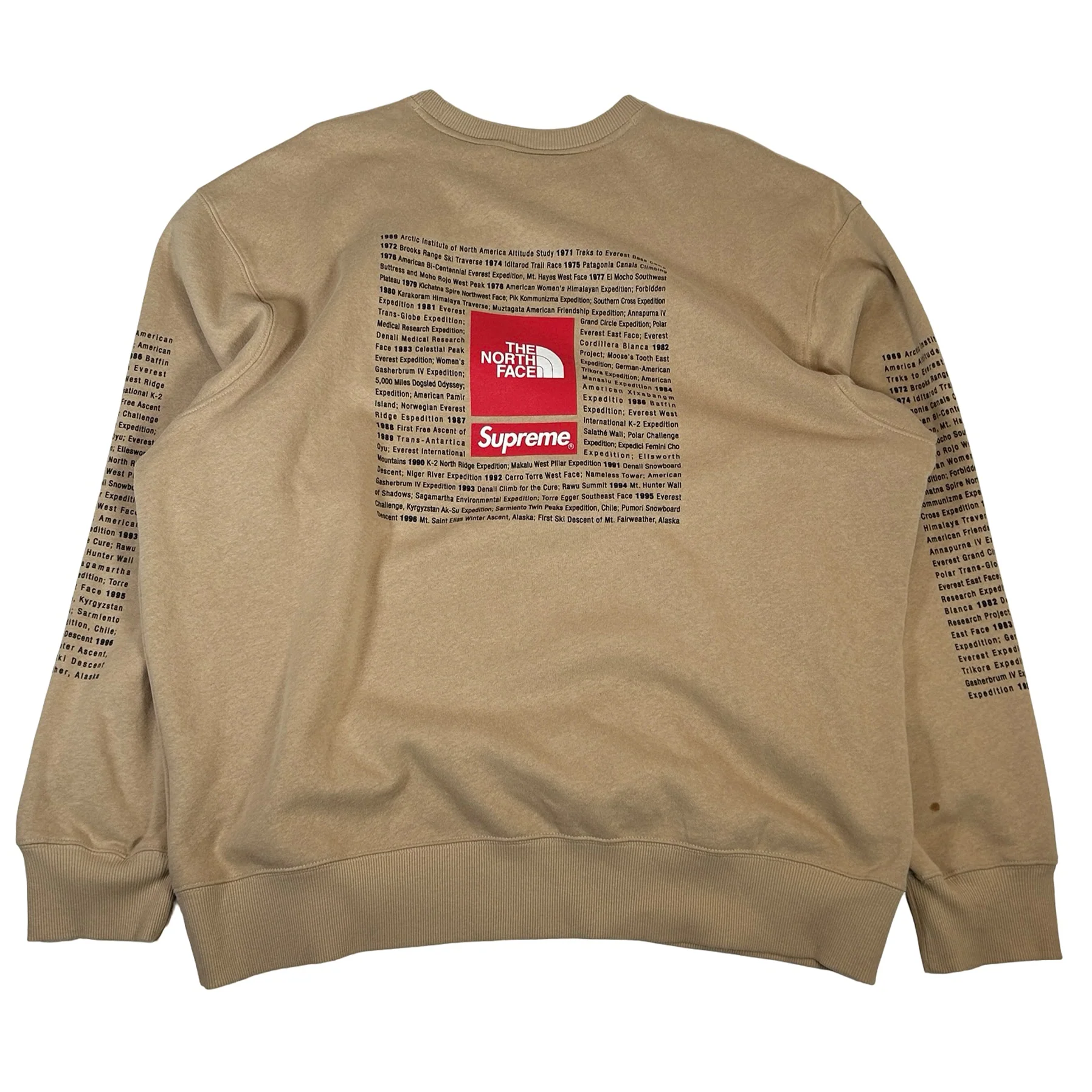Supreme x The North Face Crewneck Khaki [USED] - XL (Used) - Image 2