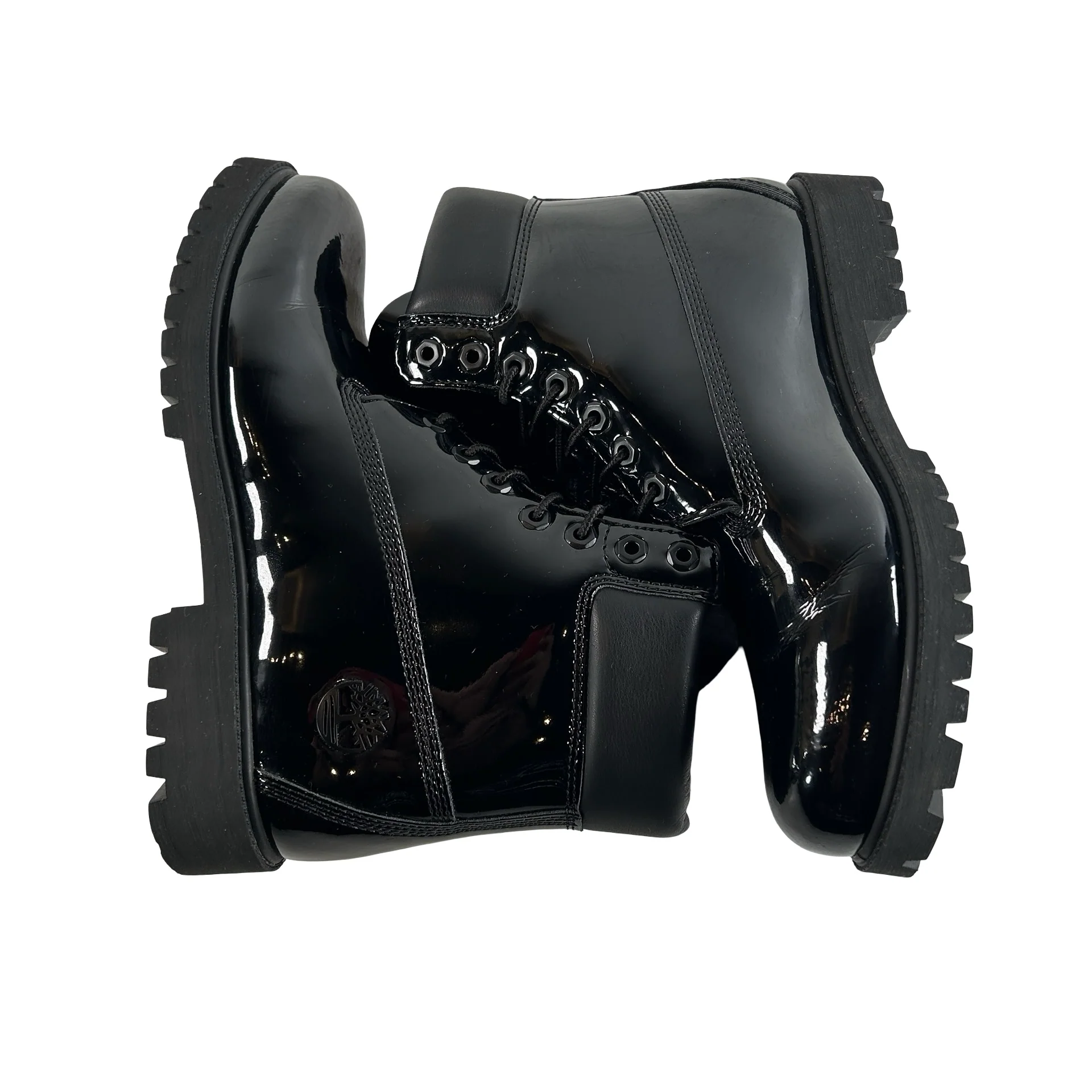 TB0A41MWEL6 Timberland 6" Premium Waterproof Patent Boots Black [USED] - 9.5 M (Used) (No Box) - Image 4