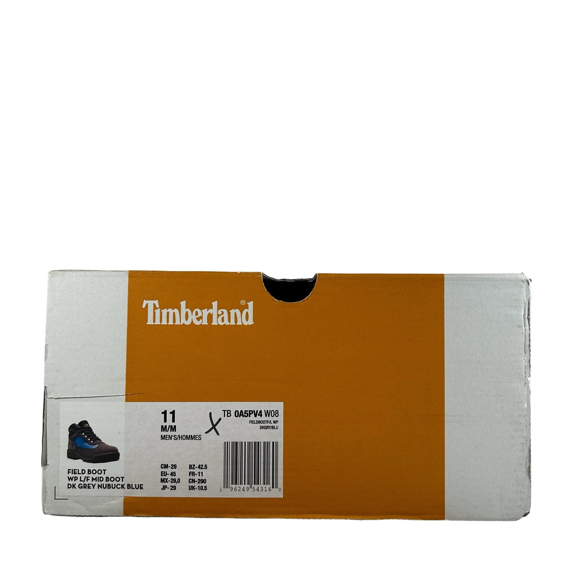 TB0A5PV4 W08 Timberland Field Boot Mid Grey Nubuck Blue Loso Flames [USED] - 11 M (Used) - Image 7