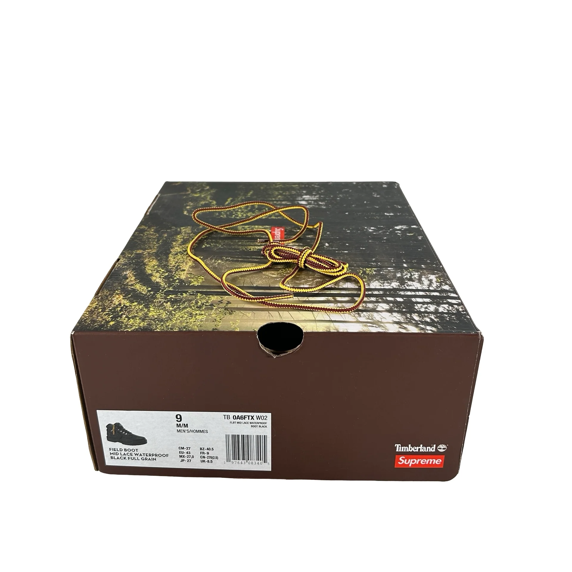TB0A6FTX W02 Timberland Field Boot Mid Lace Up Supreme Black [USED] - 9 M (Used) - Image 7