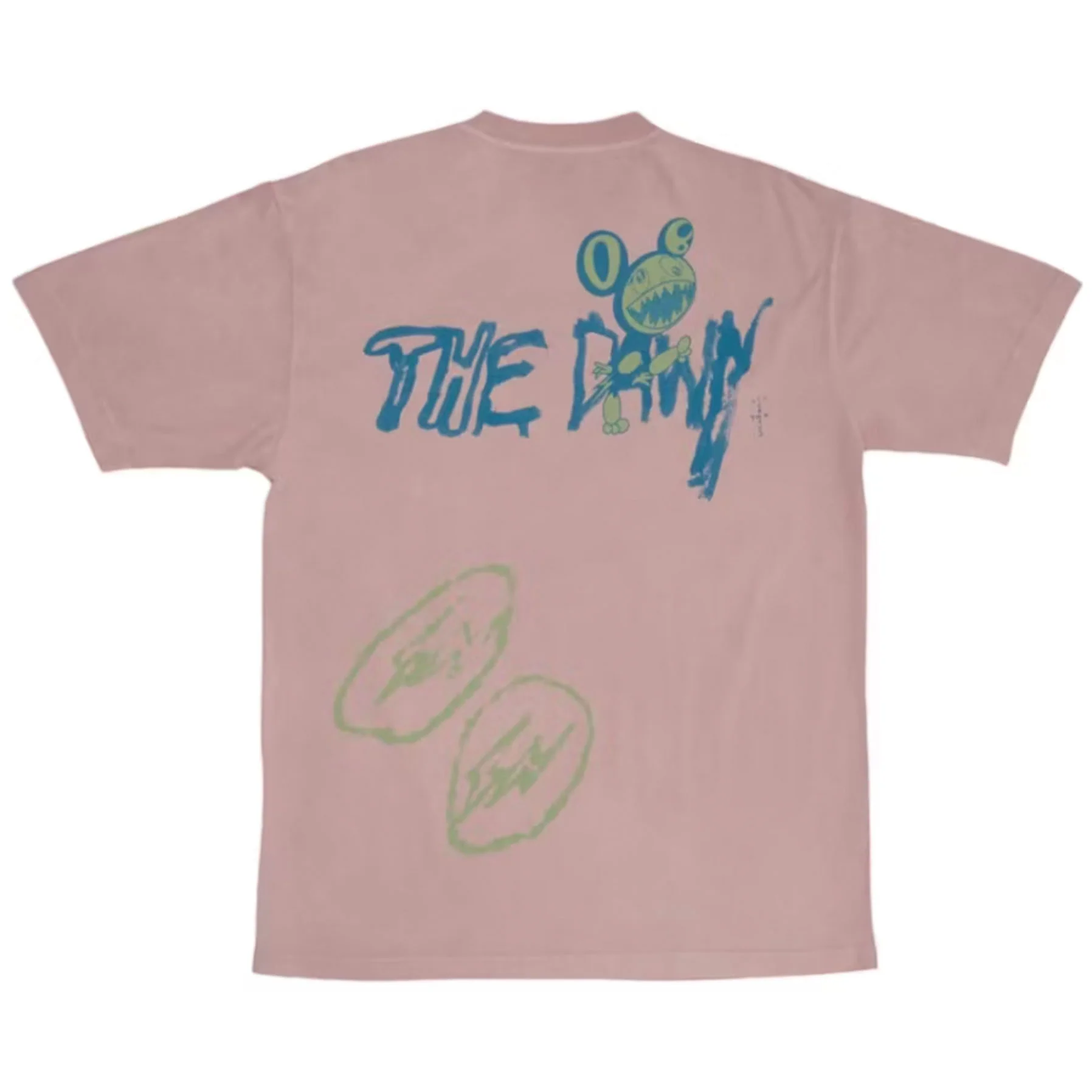 Travis Scott Cactus Jack x Fragment x Takashi Murakami The Dawn Tee Pink [USED] - L (Used) - Image 2