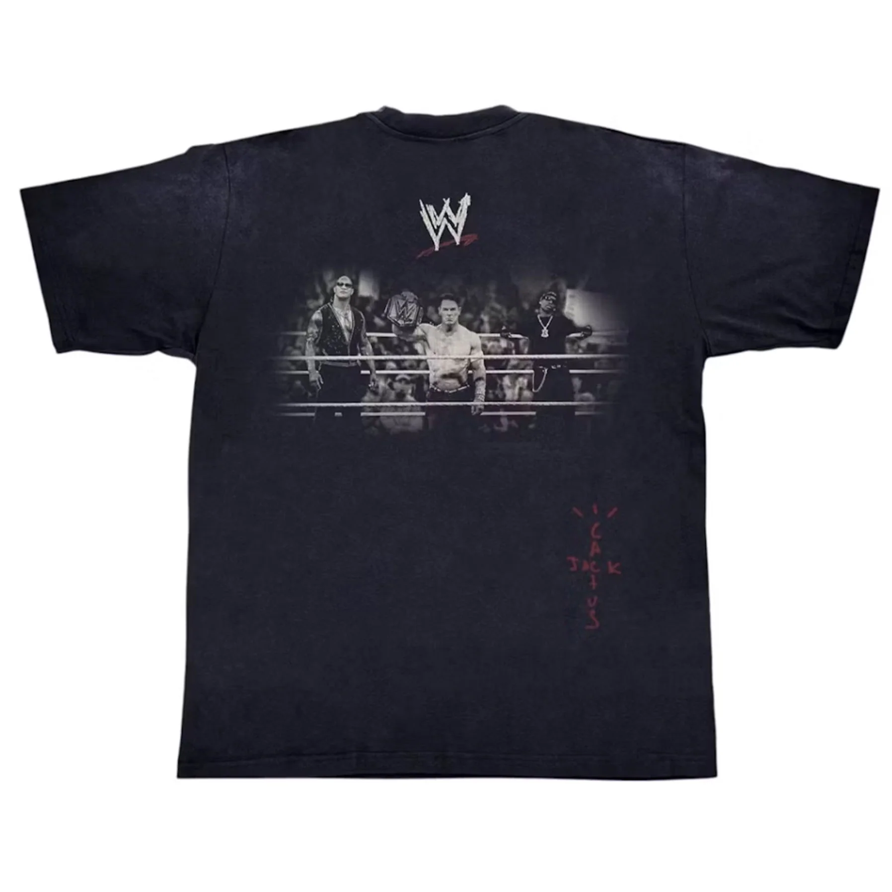 Travis Scott Wrestling Is Real T-shirt Black [USED] - L (Used) - Image 2