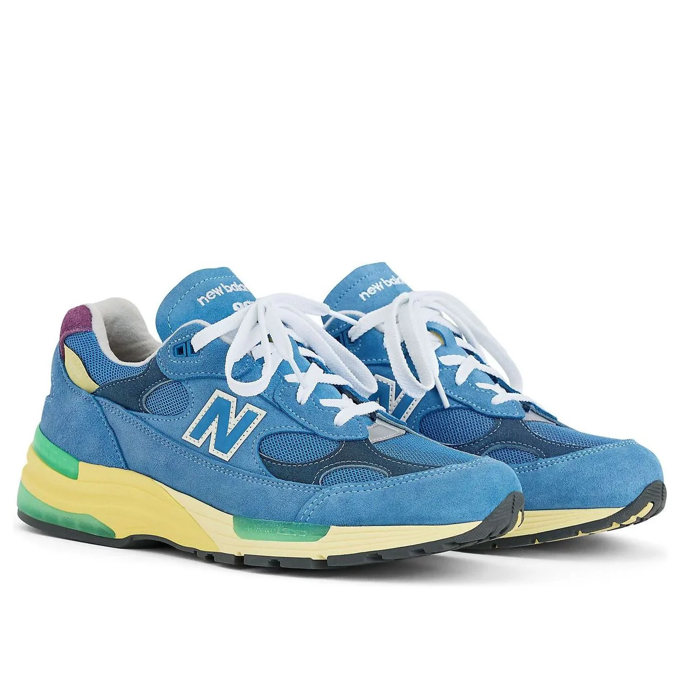 U9929NF New Balance 992 MiUSA Sea Stone Green Apple - Image 3