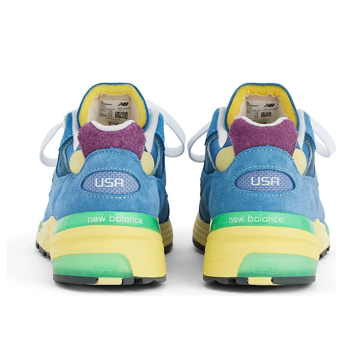 U9929NF New Balance 992 MiUSA Sea Stone Green Apple - Image 5