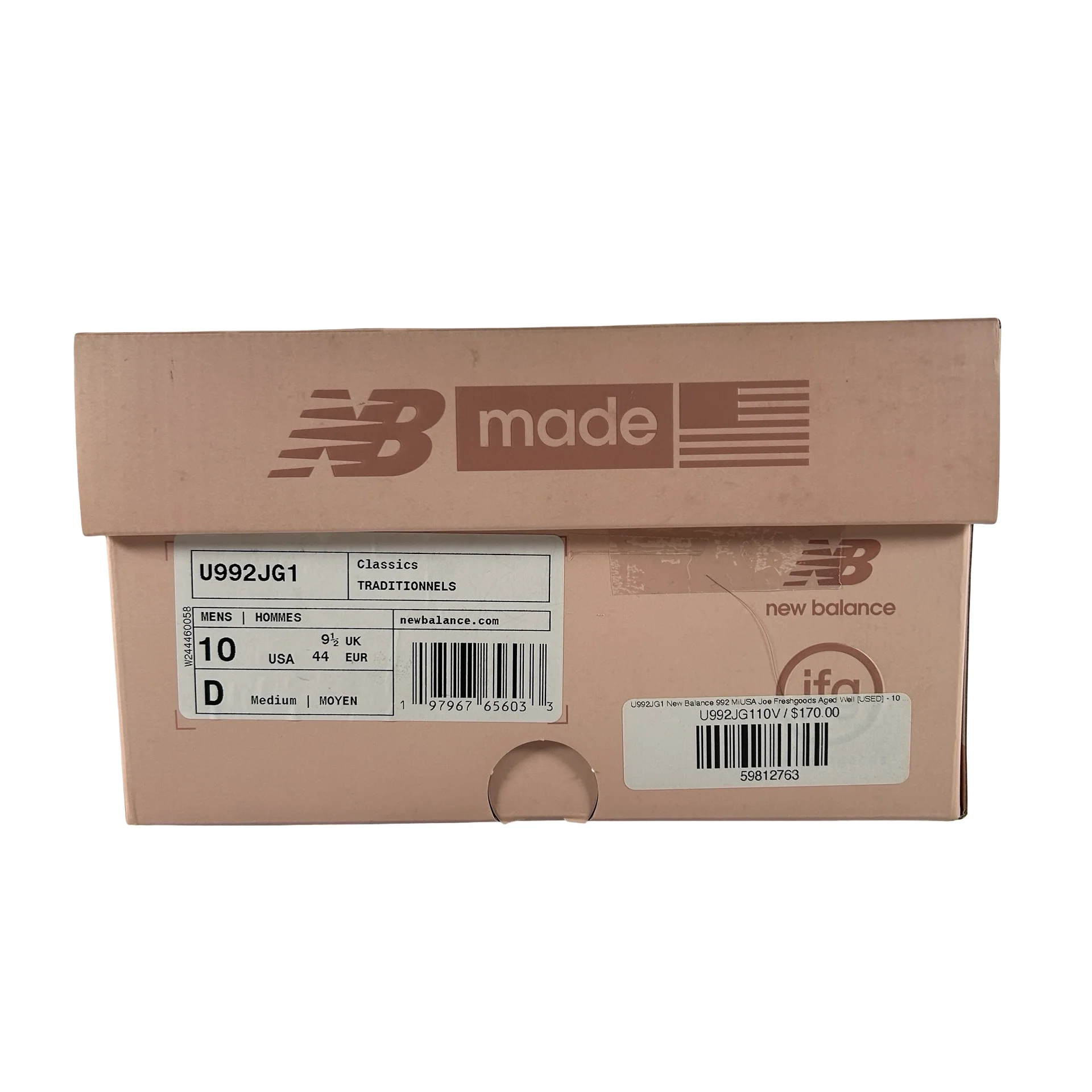 U992JG1 New Balance 992 MiUSA Joe Freshgoods Aged Well [USED] - 10 M (Used) - Image 7