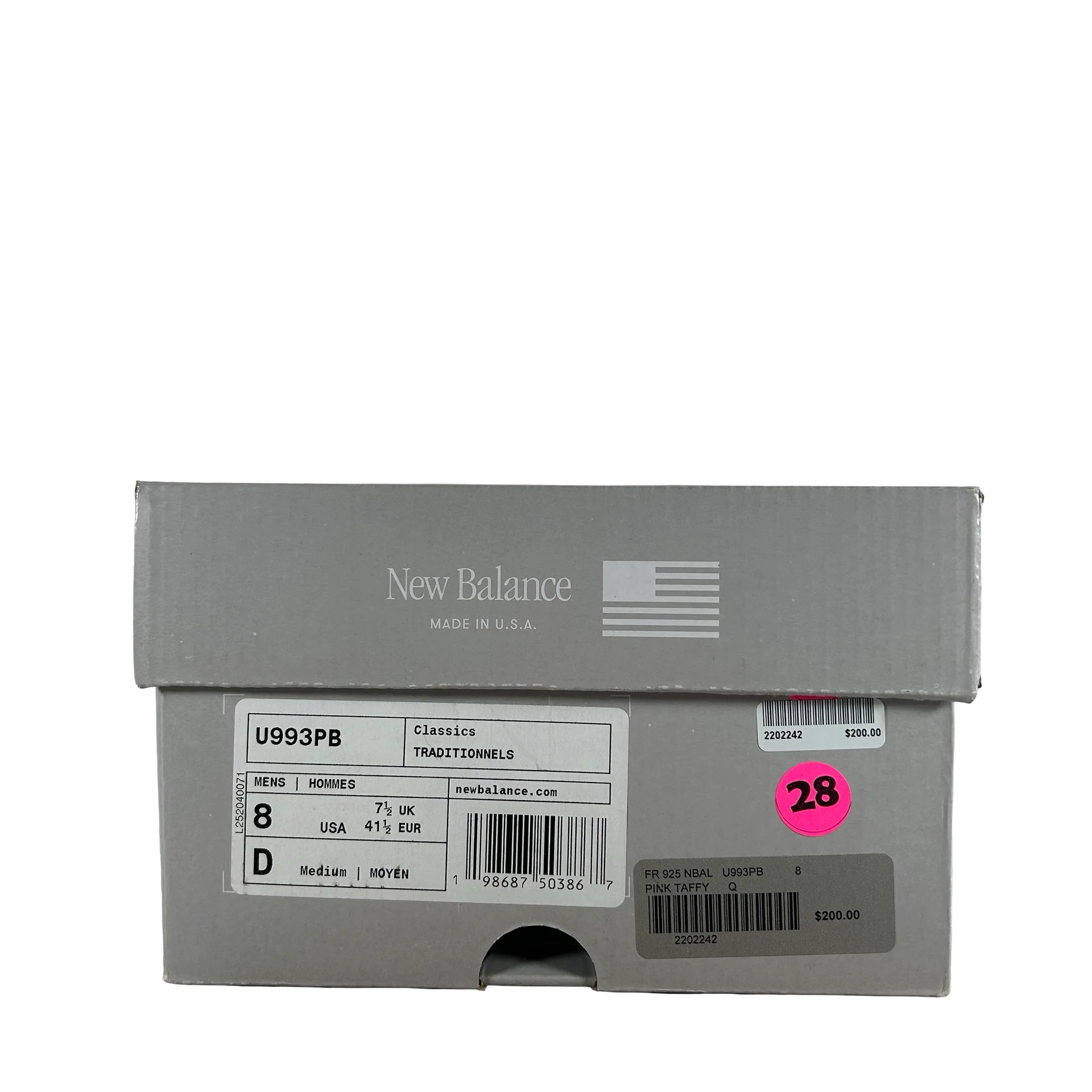 U993PB New Balance 993 MiUSA Pink Taffy [USED] - 8 M (Used) - Image 7