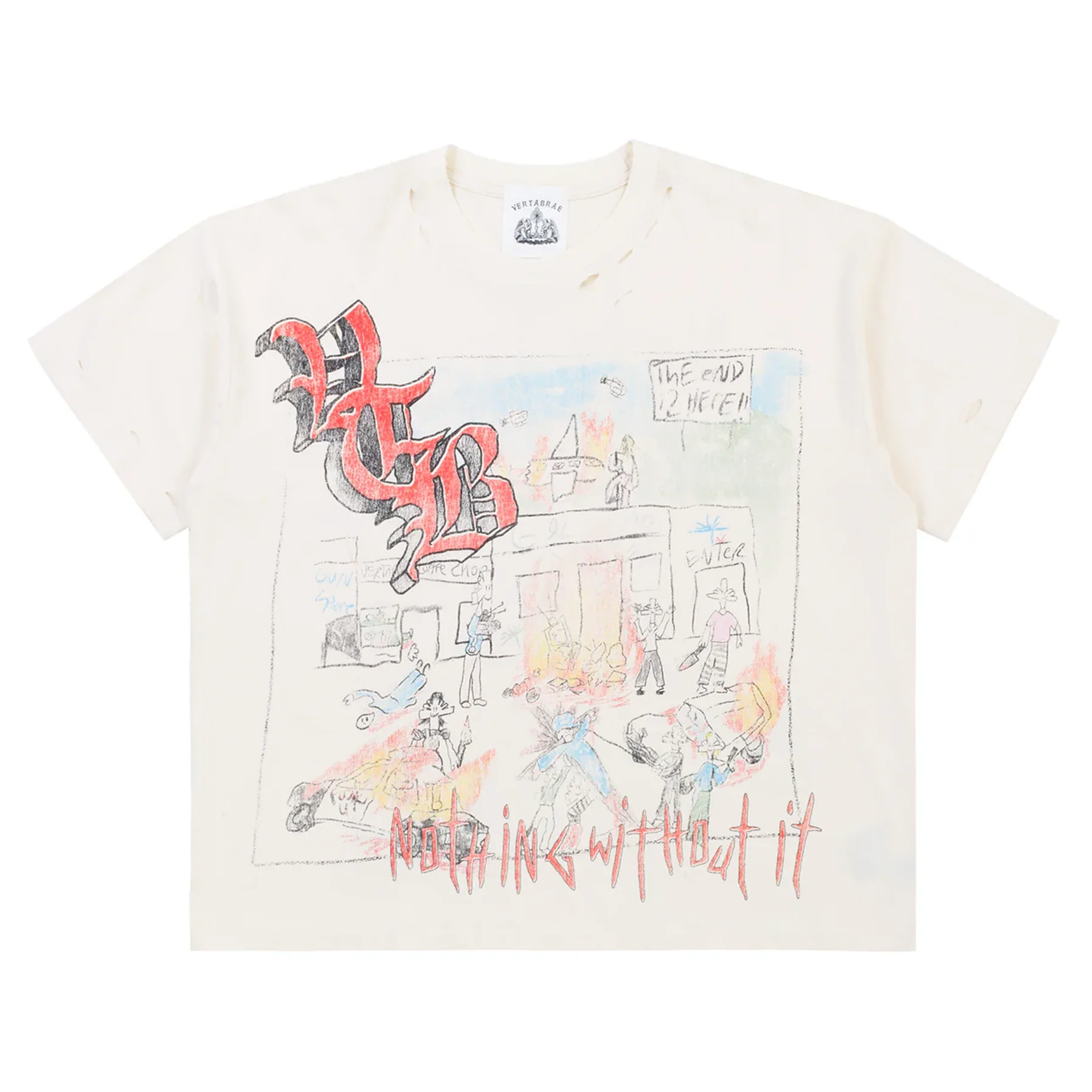 Vertabrae Riot Tee Vintage White