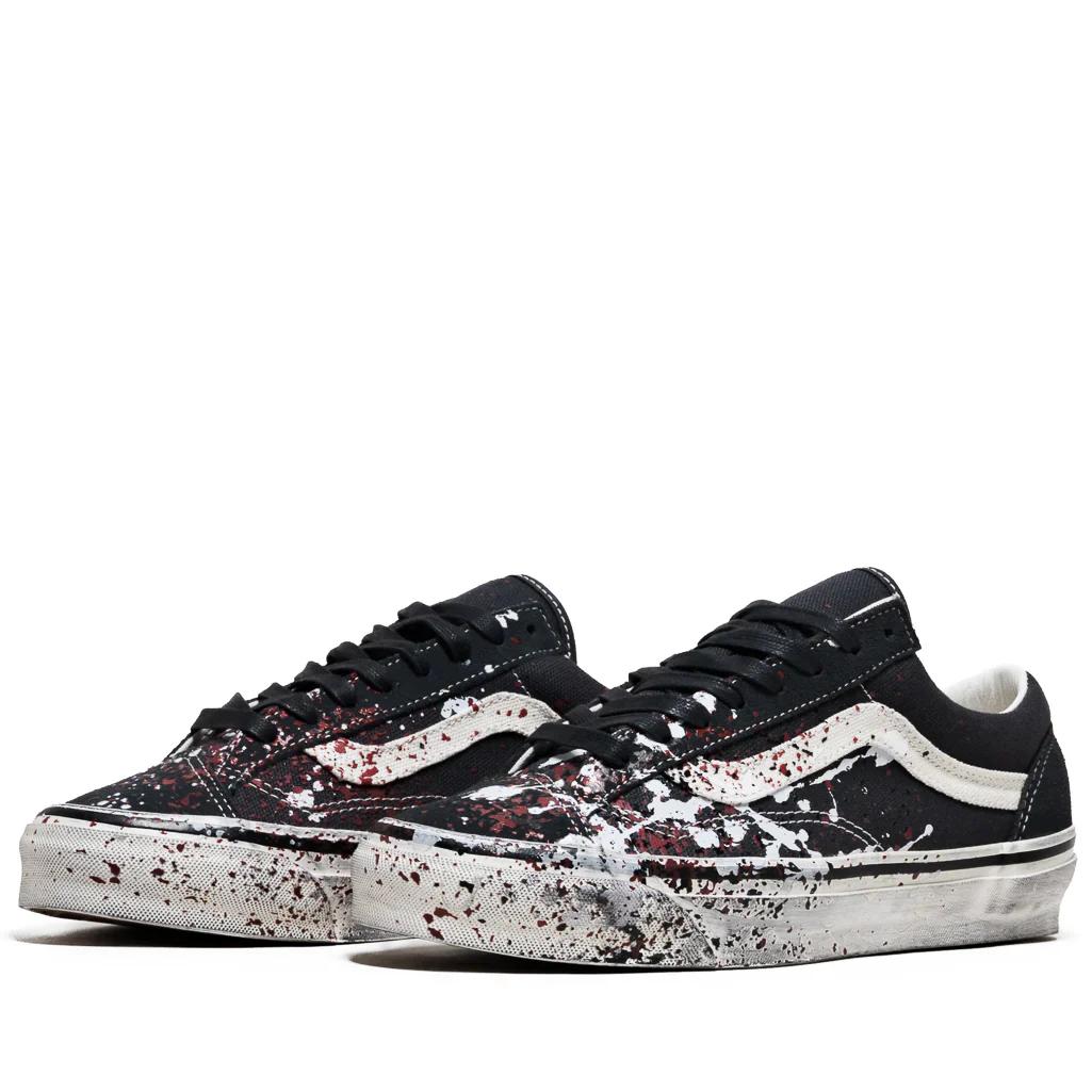 VN000D9RH91 Vans Premium Old Skool 36 Paint Splatter Charcoal Grey - Image 3
