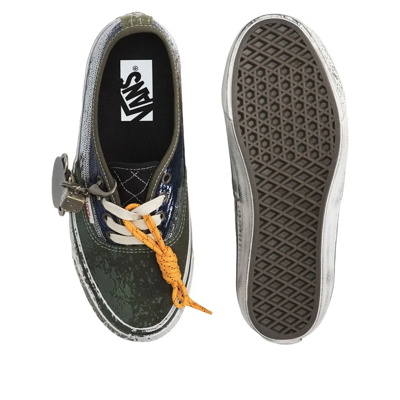 VN000DB824O Vans Premium Authentic La Habana Green Blue - Image 4
