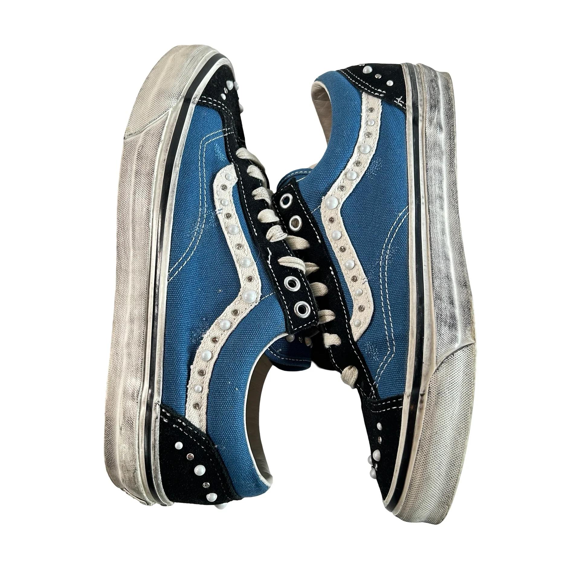 VN000E8VYA6 Vans LX Old Skool 36 Pearlized Pack Black Navy [USED] - 10 M (Used2) - Image 4