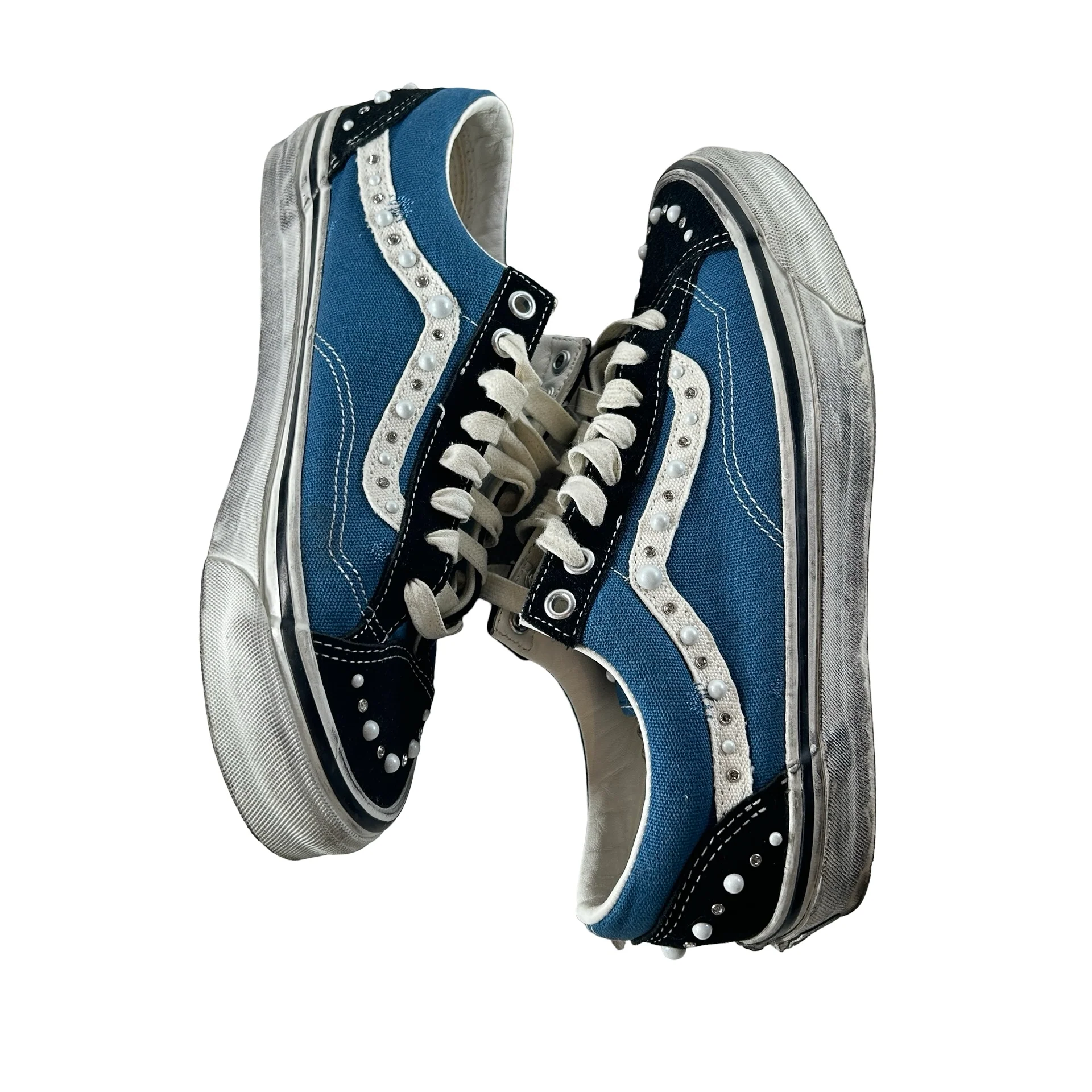 VN000E8VYA6 Vans LX Old Skool 36 Pearlized Pack Black Navy [USED] - 8 M (Used) - Image 5
