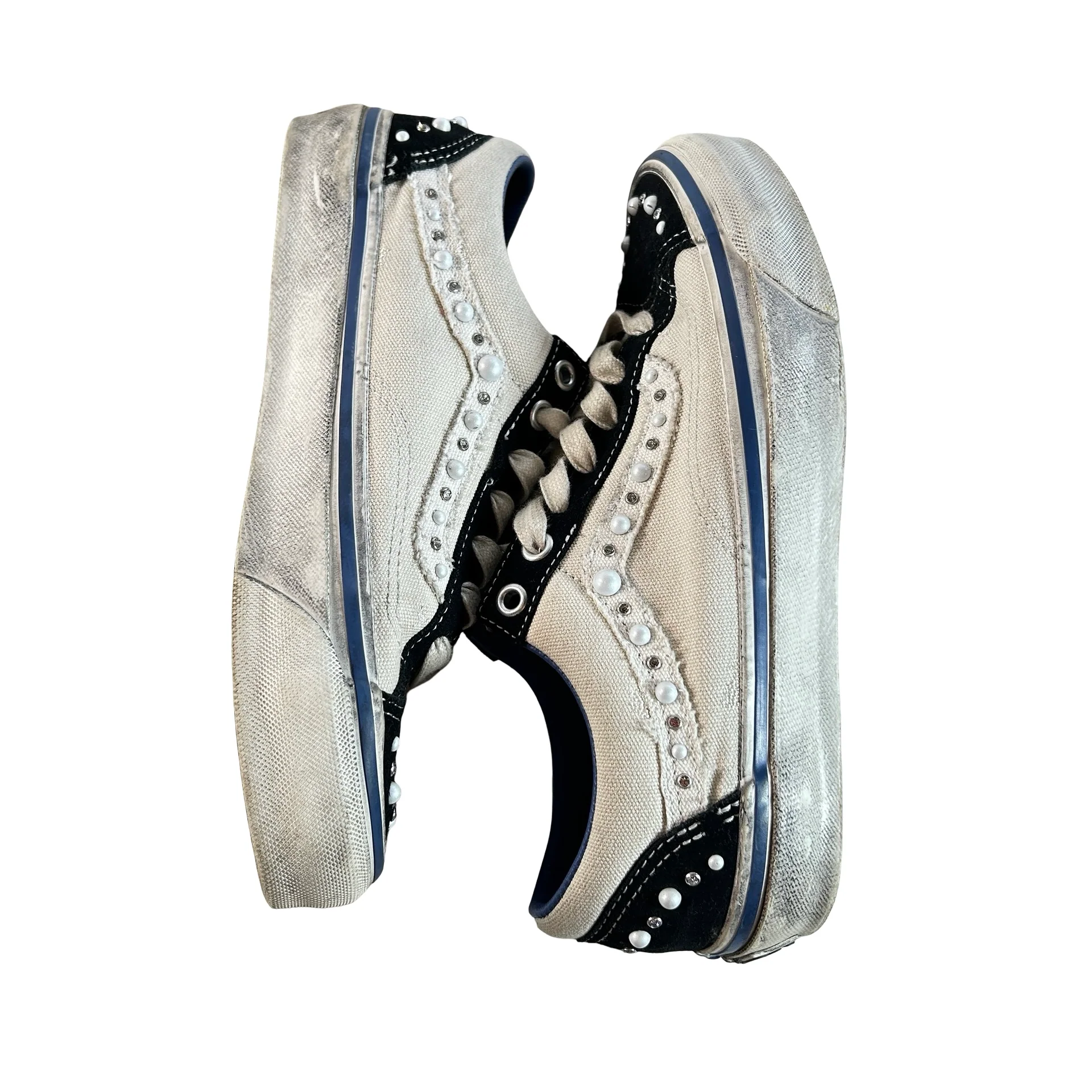 VN000S52FS8 Vans OTW Old Skool 36 Pearlized Pack Marshmallow White [USED] [SAMPLE] - 5.5 M (Used) (No Box) - Image 4