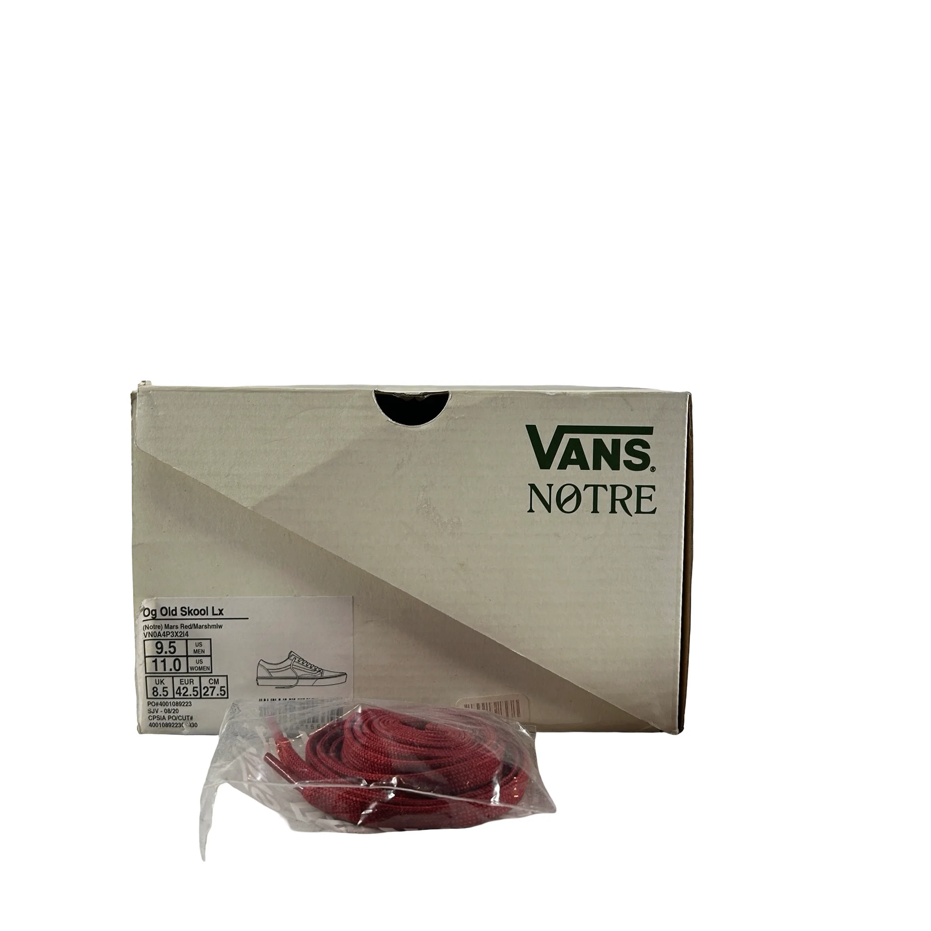 VN0A4P3X214 Vans Old Skool Notre Red [USED] - 9.5 M (Used) - Image 7