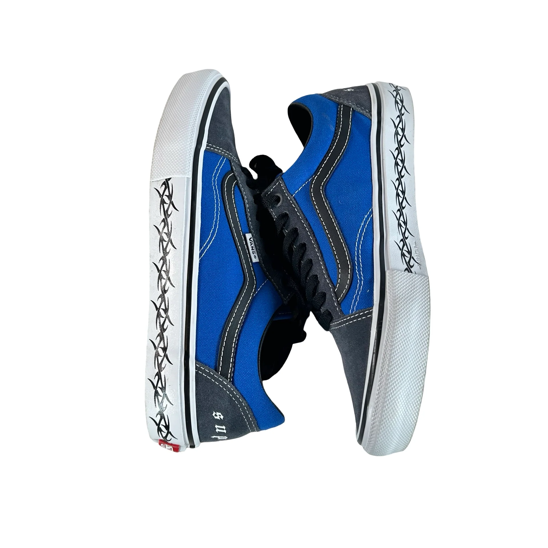VN0A5KRXCRB Supreme Vans Old Skool Barbed Wire Royal [USED] - 8.5 M (Used) - Image 4